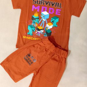 ست تی شرت و شلوارک پسرانه ماینکرفت
